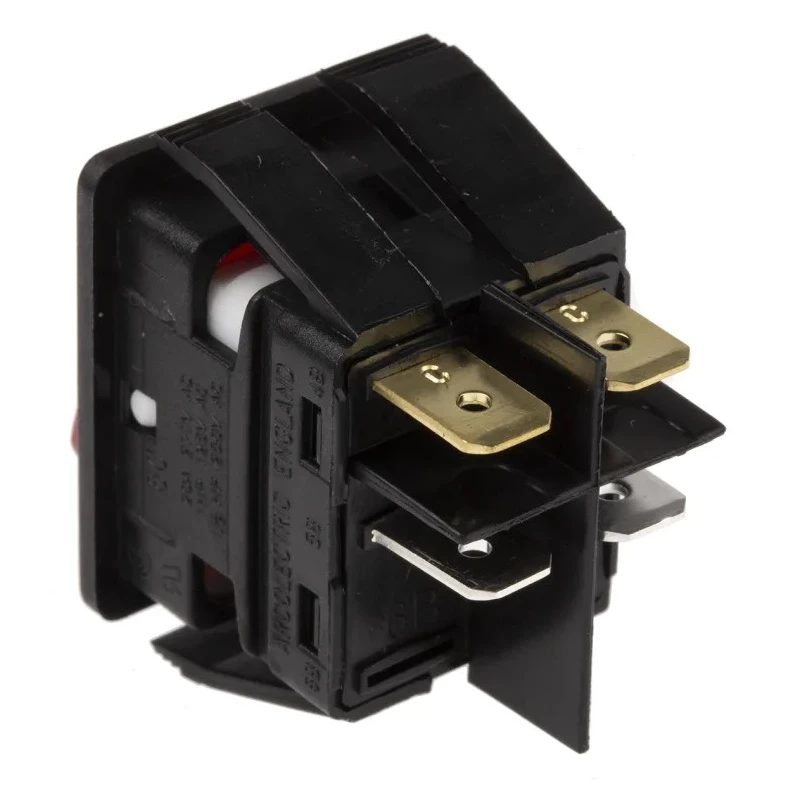 Arcolectric (Bulgin) Ltd Illuminated DPST On-Off On-Off Rocker Switch Panel Aluminium Housing 16A 28V DC IP44 C6053ALNAE