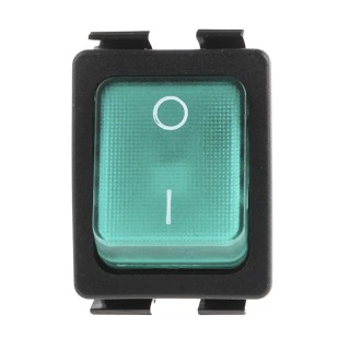 Arcolectric (Bulgin) Ltd Illuminated DPST On-Off Rocker Switch Panel 16A 30x22.1mm IP44 C6053ALNAM