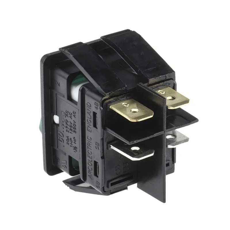 Arcolectric (Bulgin) Ltd Illuminated DPST On-Off Rocker Switch Panel 16A 30x22.1mm IP44 C6053ALNAM