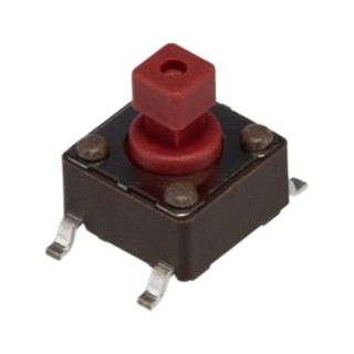 APEM Red Tactile Switch Button, 4 mm Actuator Length, SPST 50mA 12 V dc, PCB Mount DTSM644RV