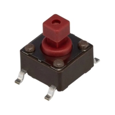 APEM Red Tactile Switch Button, 4 mm Actuator Length, SPST 50mA 12 V dc, PCB Mount DTSM644RV