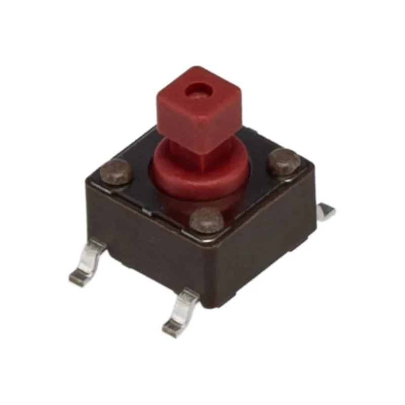 APEM Red Tactile Switch Button, 4 mm Actuator Length, SPST 50mA 12 V dc, PCB Mount DTSM644RV