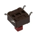 APEM Red Tactile Switch Button, 4 mm Actuator Length, SPST 50mA 12 V dc, PCB Mount DTSM644RV