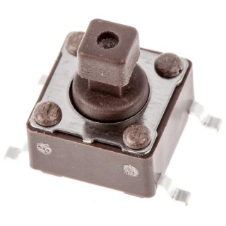 APEM Brown Tactile Switch Button 4 mm SPST Momentary 50mA 12V DC Surface Mount PCB DTSM644NV