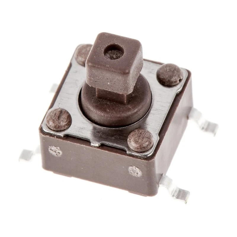 APEM Brown Tactile Switch Button 4 mm SPST Momentary 50mA 12V DC Surface Mount PCB DTSM644NV