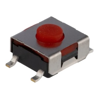 APEM Red Tactile Switch Button 9 mm SPST-NO 50mA 12 V dc Surface Mount DTSMW69RV