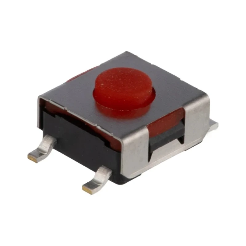APEM Red Tactile Switch Button 9 mm SPST-NO 50mA 12 V dc Surface Mount DTSMW69RV