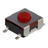 APEM Red Tactile Switch Button 9 mm SPST-NO 50mA 12 V dc Surface Mount DTSMW69RV