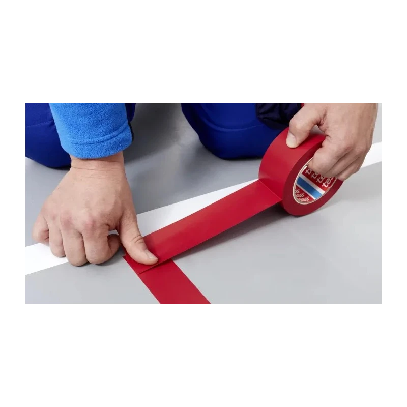 Tesa Red Self-Adhesive Lane Marking Tape 50mm Width x 0.18 mm Thickness x 33 m Length 04169-00059-94