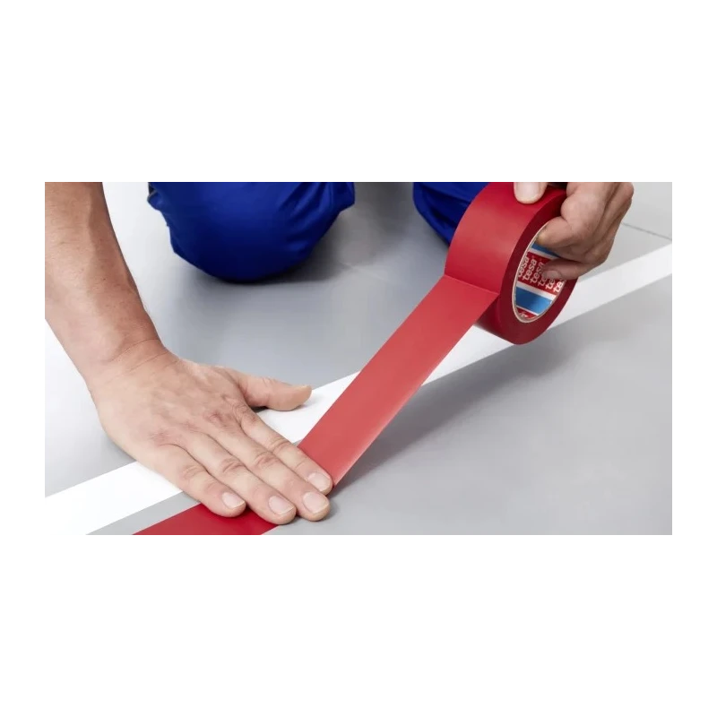 Tesa Red Self-Adhesive Lane Marking Tape 50mm Width x 0.18 mm Thickness x 33 m Length 04169-00059-94