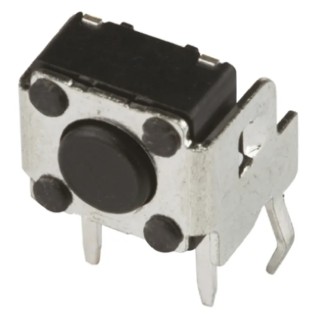 APEM Black Tactile Switch Button 1.3 mm SPST 50 mA 12 V dc Surface Mount DTSA62KV