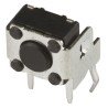 APEM Black Tactile Switch Button 1.3 mm SPST 50 mA 12 V dc Surface Mount DTSA62KV
