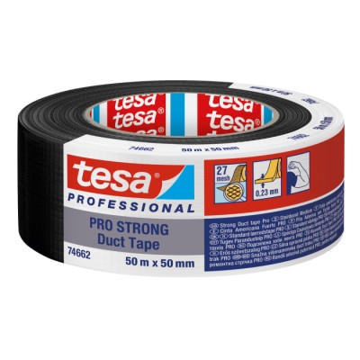 Tesa Black Polyethylene Finish Duct Tape 50 mm x 50 m Model 74662-00002-00
