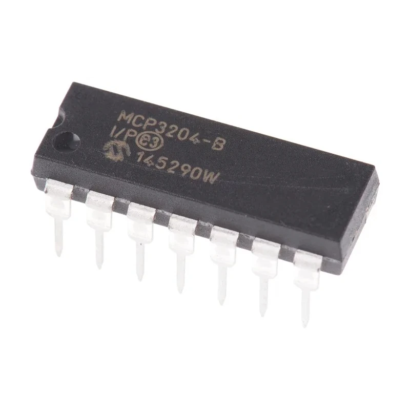 Microchip 4-Channel 12-Bit 100 ksps SAR Architecture Analogue to Digital Converter 14-Pin PDIP MCP3204-BI/P