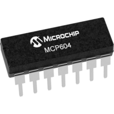 Microchip Operational Amplifier, 2.8 MHz Gain Bandwidth, 14-Pin PDIP, 5V MCP604-I/P