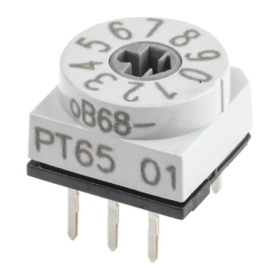 Hartmann Rotary Flush Rotary Coded DIP Switch Through Hole Solder PT65701