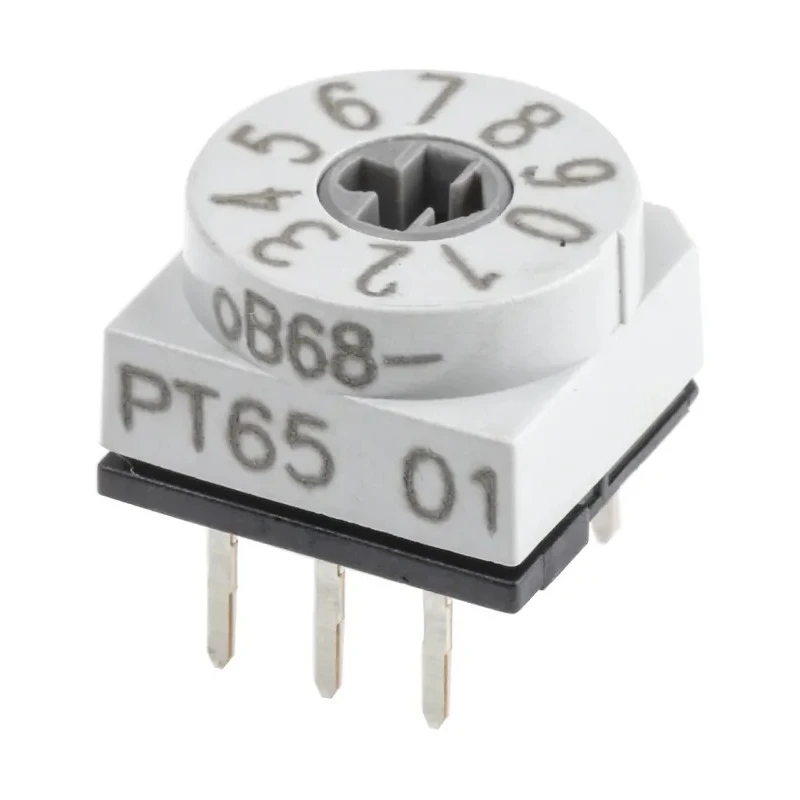 Hartmann Rotary Flush Rotary Coded DIP Switch Through Hole Solder PT65701
