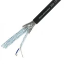 Van Damme Screened Audio Cable 9.6 mm OD, 25 m Length, 250V, Oxygen-Free Copper Conductor, Black Jacket 268-104-000