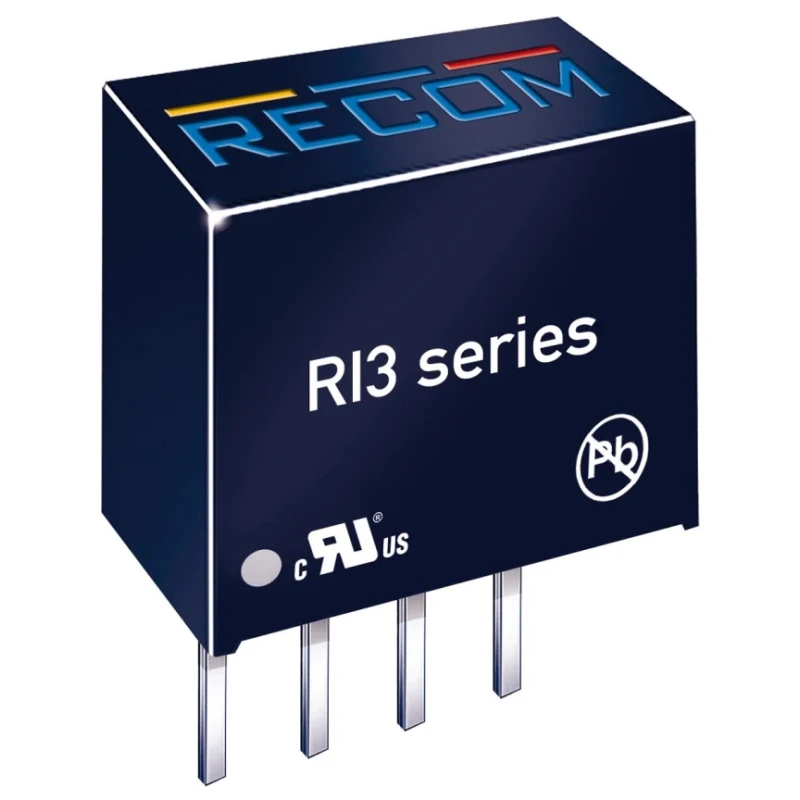Recom Isolated 3W 15V DC Output DC/DC Converter, 200mA Output Current, 5V DC Input, Through Hole SIP Package RI3-0515S
