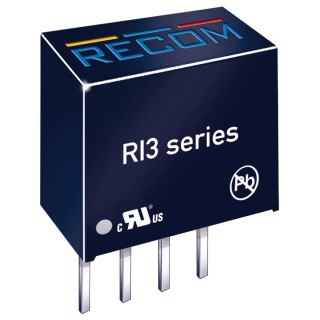 Recom DC/DC Converter 24V DC Input 250 mA Output, 3W Power, SIP Package, Through Hole Mount RI3-2412S