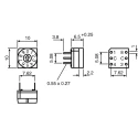 Hartmann Segment Wheel Rotary Coded DIP Switch Through Hole Solder PT65501
