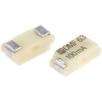 Schurter Non-Resettable Fuse 100mA, 63 V AC/DC Fast Acting Thermoplastic Body 3402.0004.11