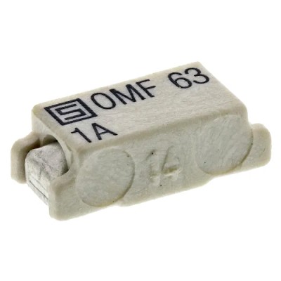Schurter Non-Resettable Fuse 1A, 63 V AC/DC Thermoplastic Body, Fast Acting OMF 63 Series 3402.0009.11