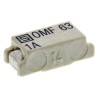 Schurter Non-Resettable Fuse 1A, 63 V AC/DC Thermoplastic Body, Fast Acting OMF 63 Series 3402.0009.11