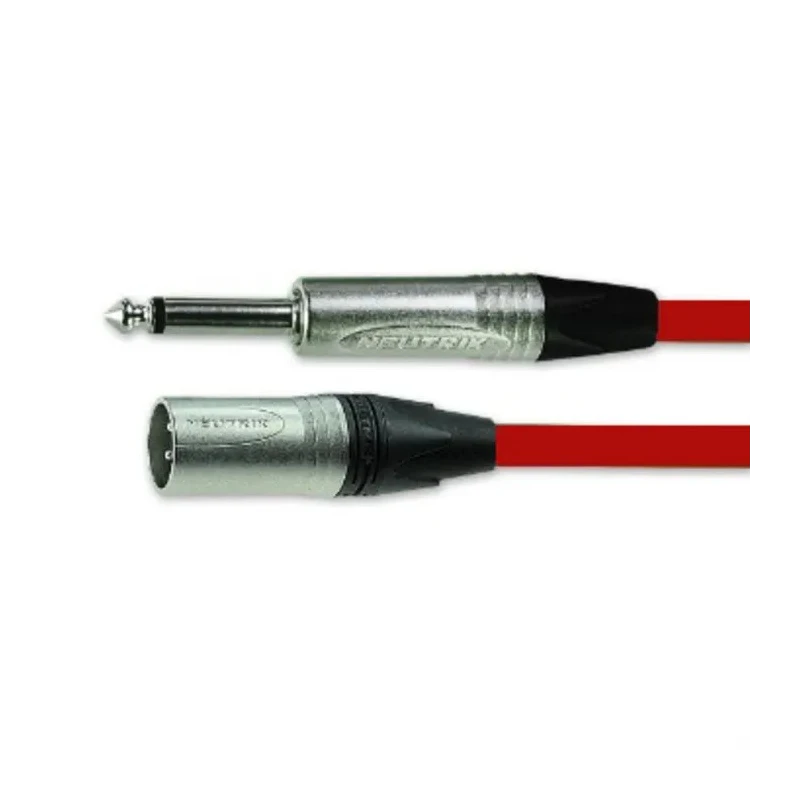 Van Damme Male XLR3 to Male XLR Cable Red 5 m 