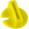 Hartmann Rotary Switch Knob for use with PT 65 U655, Yellow, RoHS Compliant, Germany Origin