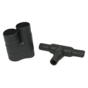 TE Connectivity Heat Shrink Boot T Joint 322A112-25-0 Black Elastomer 13.2 mm