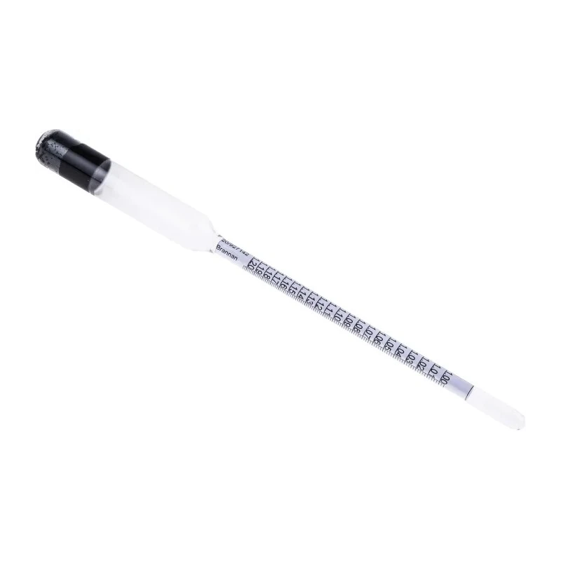 Brannan Hydrometer, Specific Gravity 1 Min to 1.2 Max, Resolution 0.002 SG, Length 25 mm, Max Operating Temperature 10/502/0