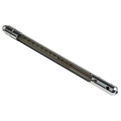 Brannan Aluminium Cased Pocket Glass Thermometer, Red Non-Toxic Liquid Filled, 110 °C Max Measurement, 158mm 17/347/2