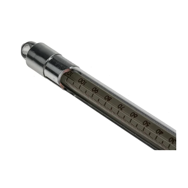 Brannan Aluminium Cased Pocket Glass Thermometer, Red Non-Toxic Liquid Filled, 110 °C Max Measurement, 158mm 17/347/2