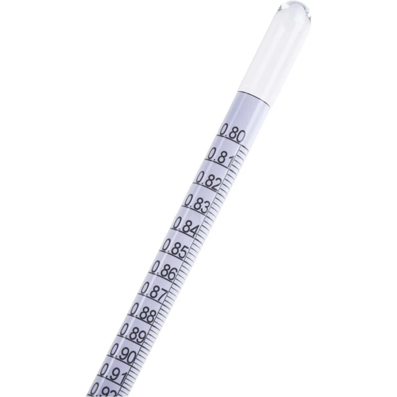 Brannan Hydrometer, 0.8 min 1 max Specific Gravity Range, 290mm Length, ISO Standard, Operating up to 15.6°C 10/501/0