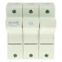 Mersen 30A Rail Mount Fuse Holder, 3P-Pole, 600V AC US3J3