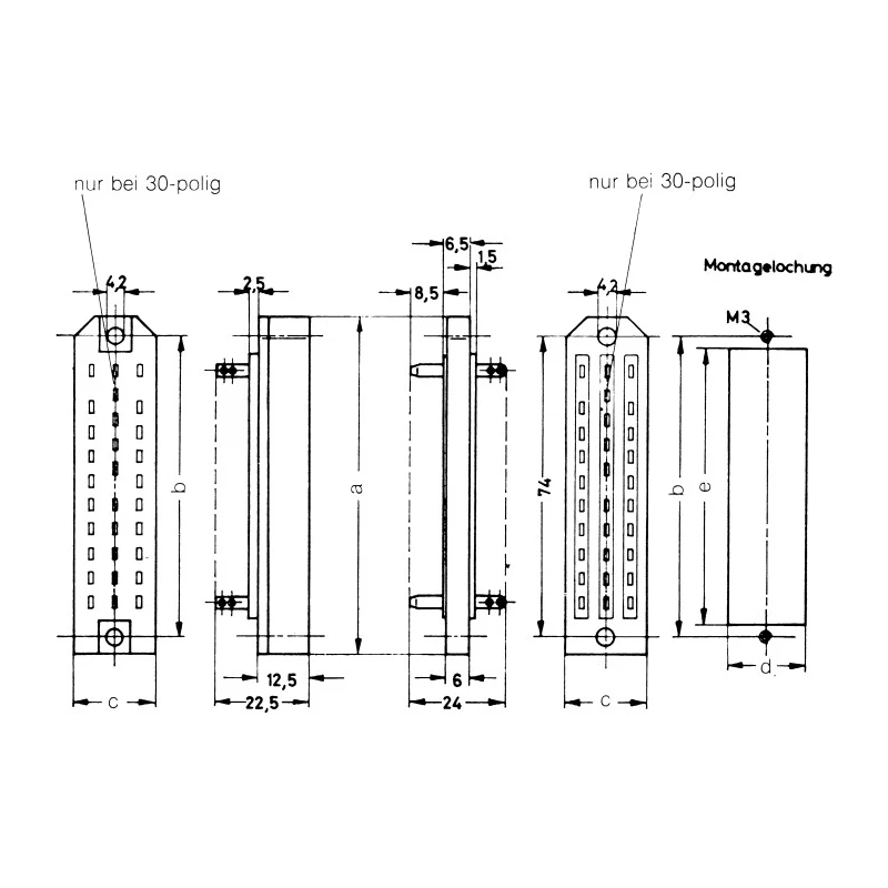Telegartner DIN 41612 Connector 20-Way, 2 Row, J000 Straight Male J00045A0916