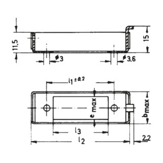 Telegartner Male PCB Housing 1 Way 1 Row Straight Metal Surface Mount 57.6mm Length B03014A0936