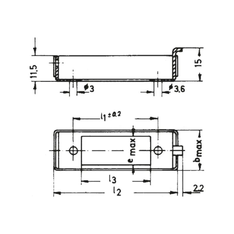 Telegartner Male PCB Housing 1 Way 1 Row Straight Metal Surface Mount 57.6mm Length B03014A0936