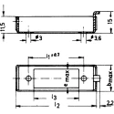 Telegartner Male PCB Housing 1 Way 1 Row Straight Metal Surface Mount 57.6mm Length B03014A0936