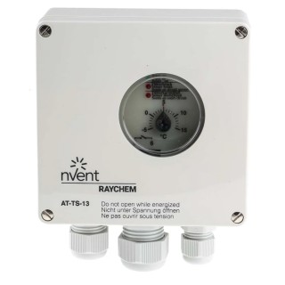 Chemelex Trace Heating Thermostat Plastic Ambient and Line Sensing Frost Protection Control -5°C to 15°C AT-TS-13