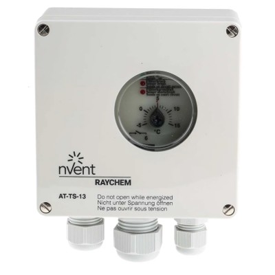 Chemelex Trace Heating Thermostat Plastic Ambient and Line Sensing Frost Protection Control -5°C to 15°C AT-TS-13
