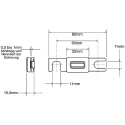 Littelfuse 425A Base Mount Fuse Holder for 62 mm Compatible Fuse Size 80V DC 177.5701.0001