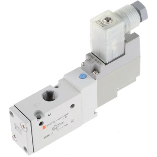 SMC Pneumatic Solenoid Valve 3/2 NC Solenoid Spring G 1/8 Port Size 230V AC Die Cast Aluminium Body SYJ712-4DZ-01F-Q