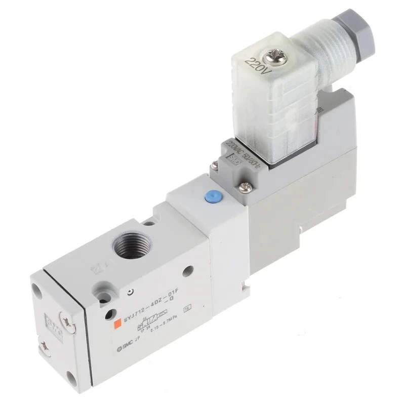 SMC Pneumatic Solenoid Valve 3/2 NC Solenoid Spring G 1/8 Port Size 230V AC Die Cast Aluminium Body SYJ712-4DZ-01F-Q