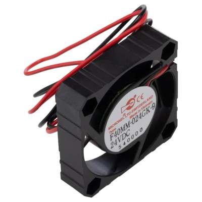 Micronel F40 Series Axial Fan, 24V DC, 9.18 m³/h Airflow, 900 mW Power, 5800 RPM, Sleeve Bearing, 40 mm x 40 F40MM-024GK-9