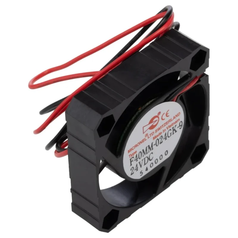Micronel F40 Series Axial Fan, 24V DC, 9.18 m³/h Airflow, 900 mW Power, 5800 RPM, Sleeve Bearing, 40 mm x 40 F40MM-024GK-9