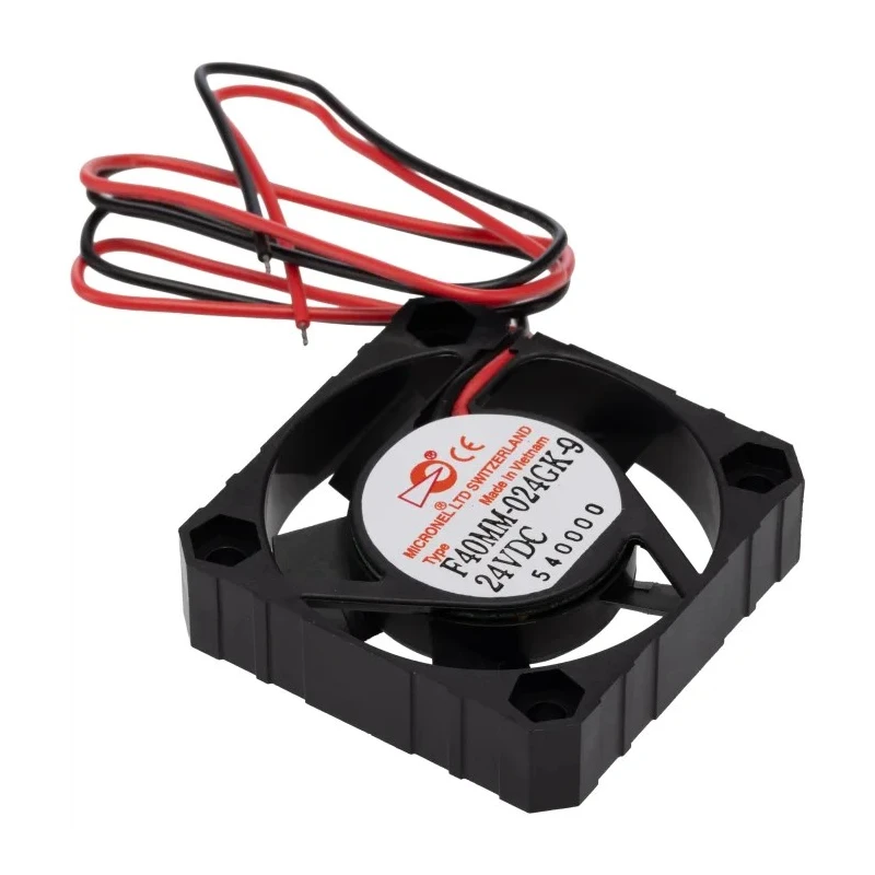 Micronel F40 Series Axial Fan, 24V DC, 9.18 m³/h Airflow, 900 mW Power, 5800 RPM, Sleeve Bearing, 40 mm x 40 F40MM-024GK-9