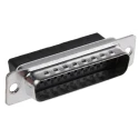 HARTING D-Sub 25 Way Straight Cable D-Sub Connector with Flange Male 09670255601