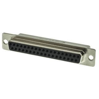 HARTING D-Sub 37 Way Straight Cable D-Sub Connector with Flange Female 1000V Crimp Termination 09670374701